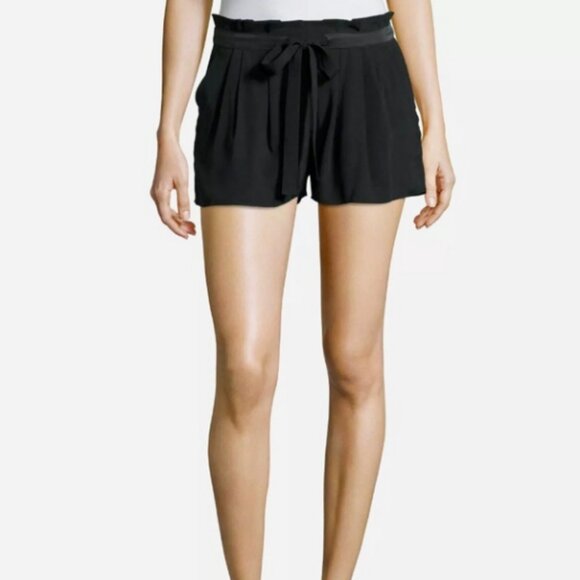 Ramy Brook Silk Stretch High Rise Paperbag Waist Tie Navy Blue Shorts Size XS - Picture 8 of 8